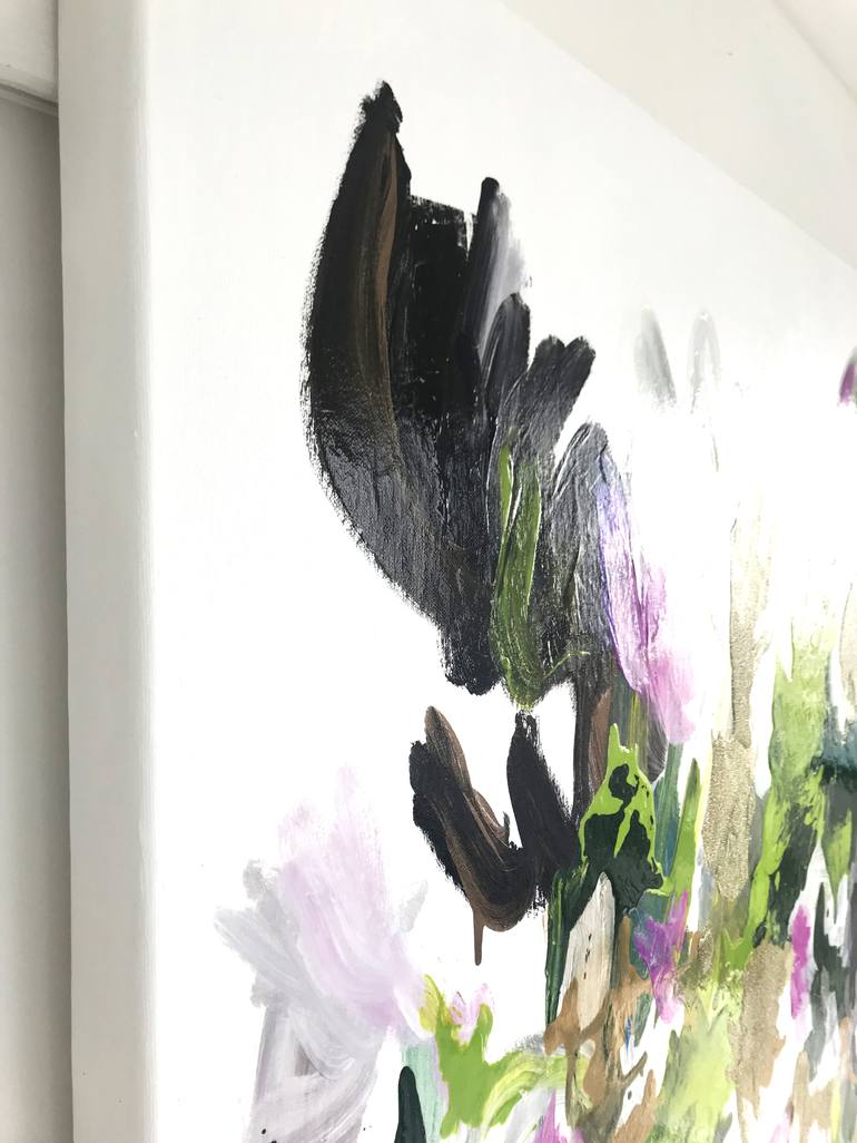 Original Abstract Floral Painting by Corinne Natel