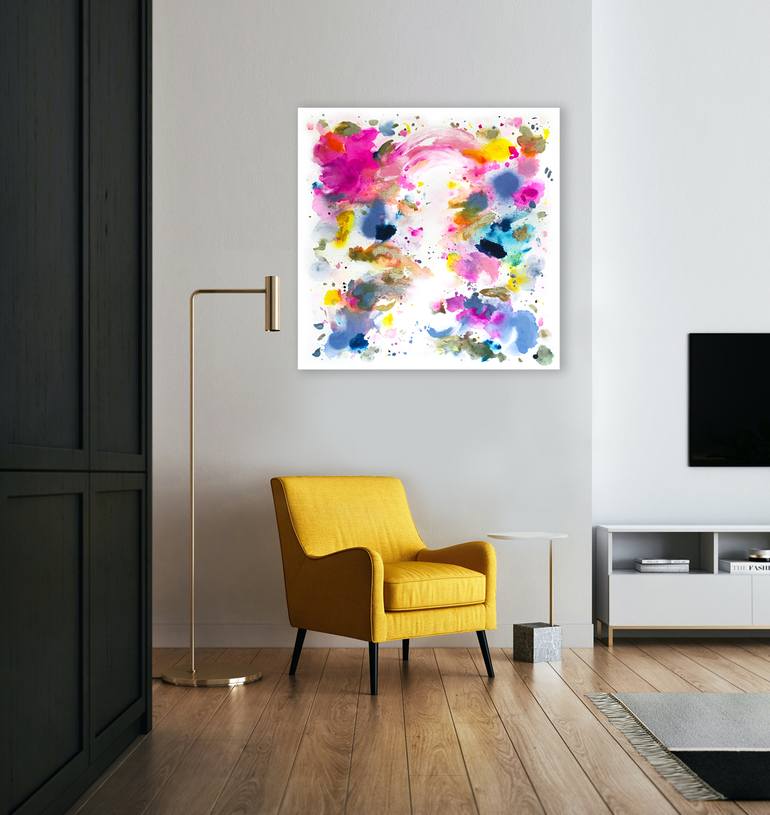 Original Abstract Expressionism Abstract Painting by Corinne Natel