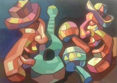 Print of Cubism Popular culture Paintings by Luis Lerma