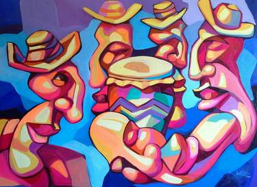 Print of Cubism Popular culture Paintings by Luis Lerma