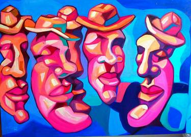 Print of Cubism Popular culture Paintings by Luis Lerma