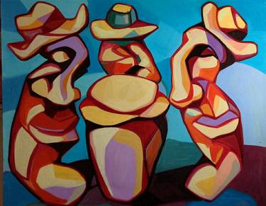 Original Cubism Popular culture Paintings by Luis Lerma