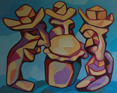 Print of Cubism Popular culture Paintings by Luis Lerma