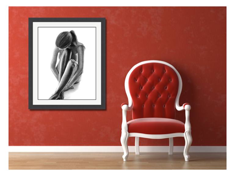 Original Figurative Nude Drawing by Paul Stowe