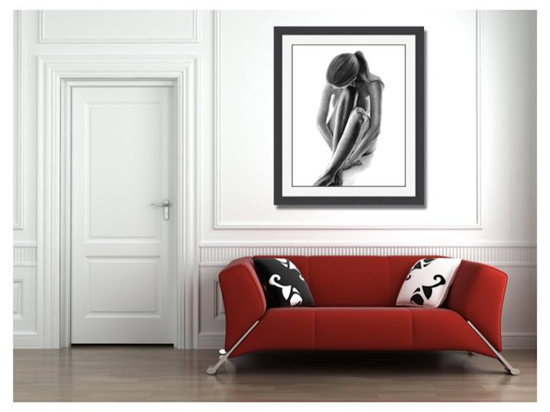 Original Figurative Nude Drawing by Paul Stowe