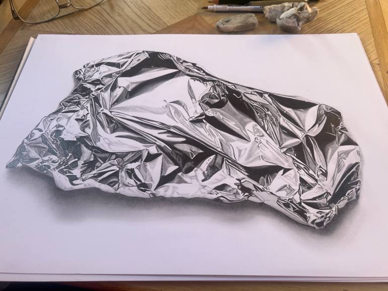 Original Black & White Still Life Drawing by Paul Stowe