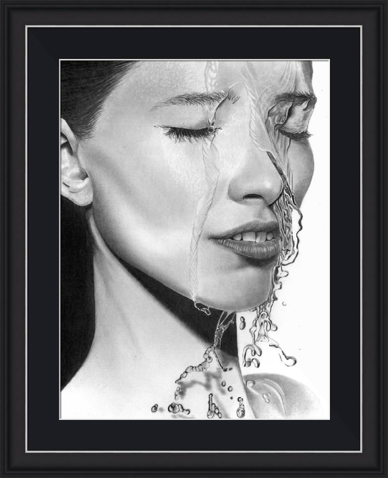 Original Fine Art Portrait Drawing by Paul Stowe