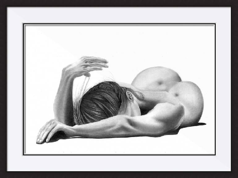 Original Figurative Nude Drawing by Paul Stowe