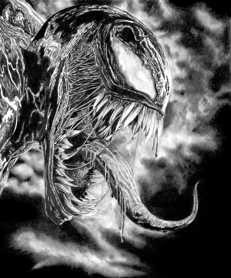 Venom Drawing by Paul Stowe | Saatchi Art