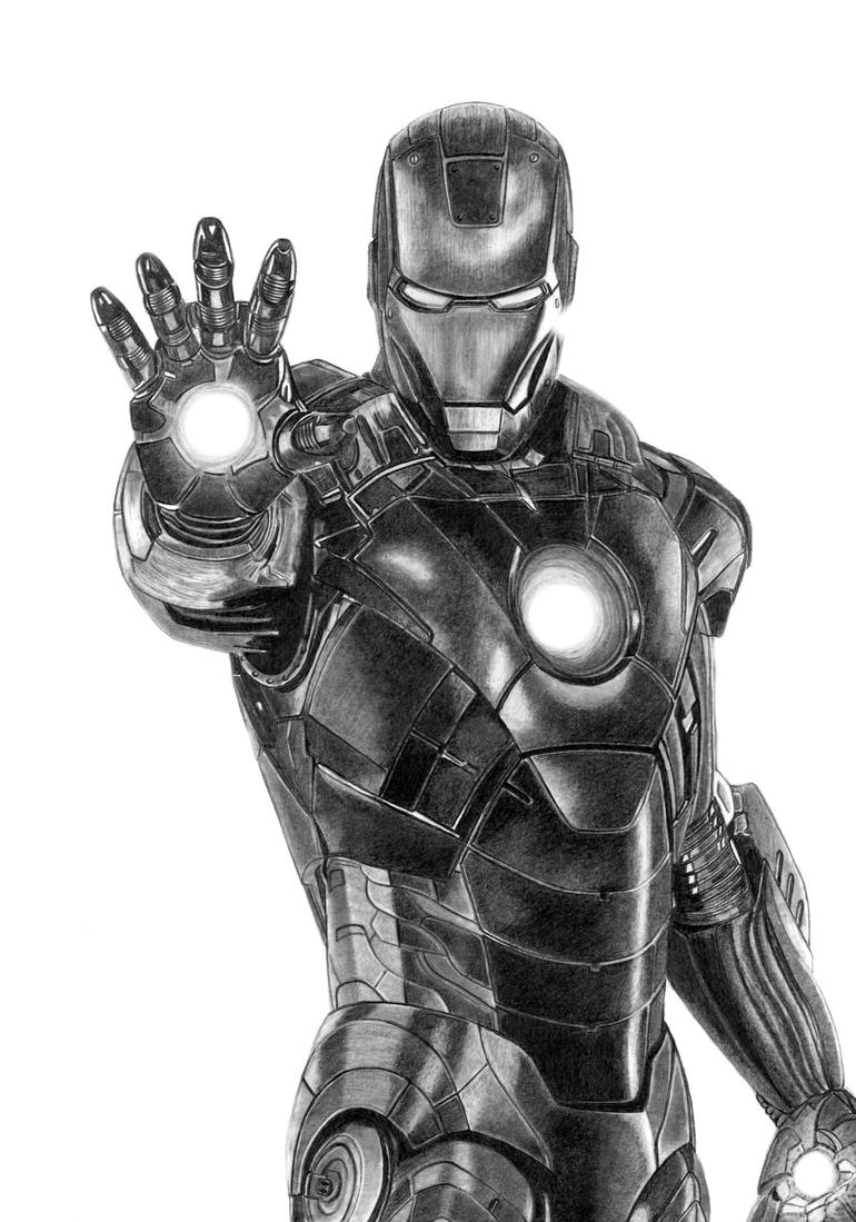 Iron Man 2022 Drawing by Paul Stowe | Saatchi Art
