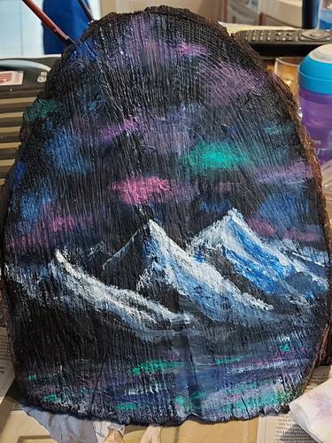 Acrylic on wood "my Mountains " thumb