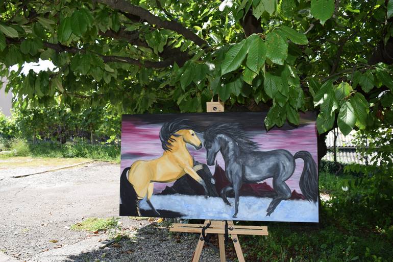 Original Impressionism Animal Painting by Alina Mardare - Rossi