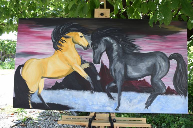 Original Impressionism Animal Painting by Alina Mardare - Rossi