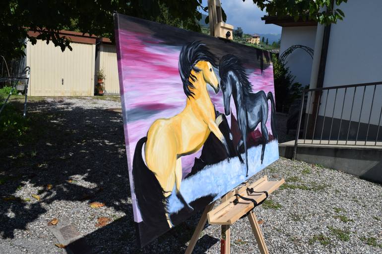 Original Impressionism Animal Painting by Alina Mardare - Rossi