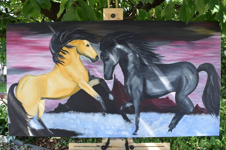 Original Impressionism Animal Painting by Alina Mardare - Rossi