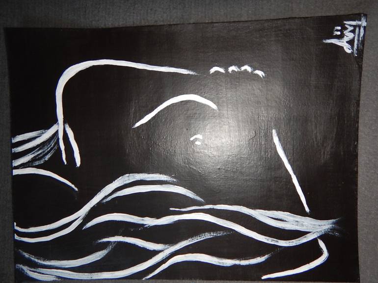 Original Abstract Nude Painting by Alina Mardare - Rossi