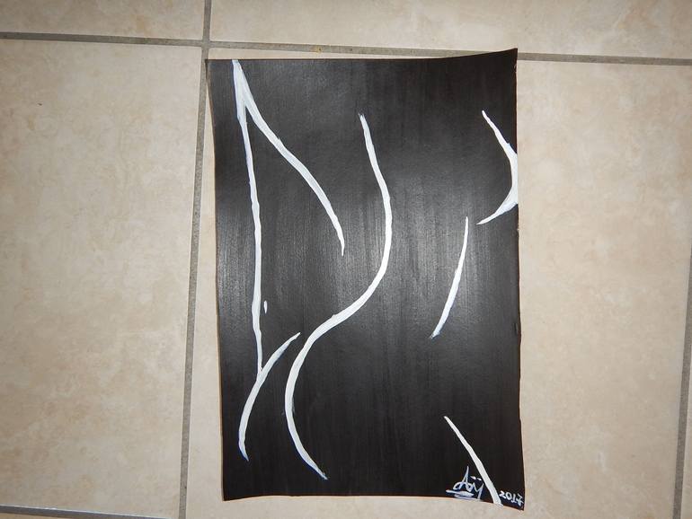 Black and white erotic painting Nude woman curvy back ass original ...