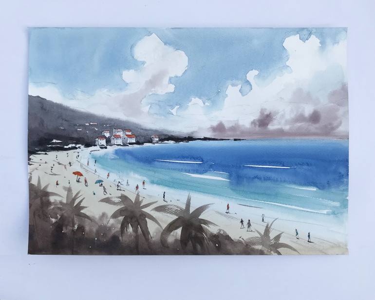 Original Impressionism Seascape Painting by Swarup Dandapat