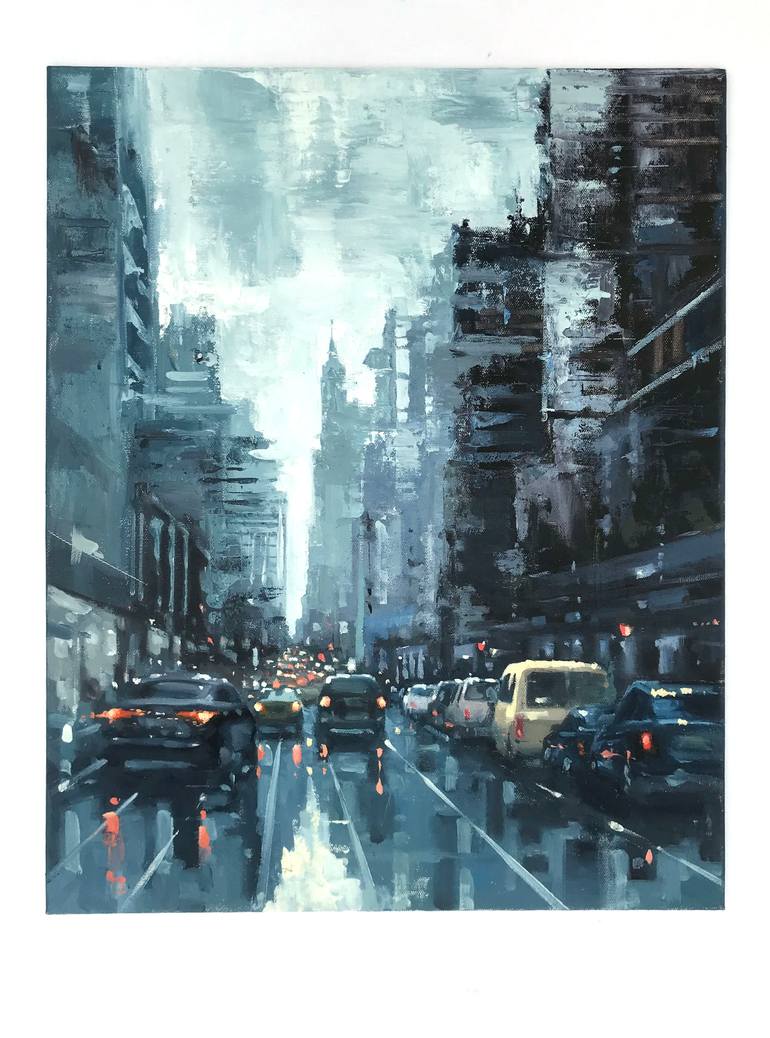 Original Impressionism Cities Painting by Swarup Dandapat