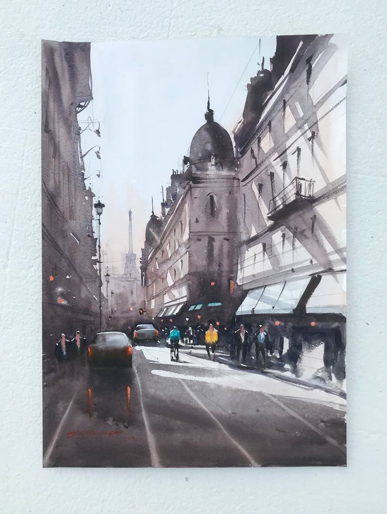 Original Impressionism Travel Painting by Swarup Dandapat