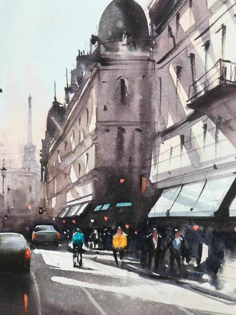 Original Impressionism Travel Painting by Swarup Dandapat