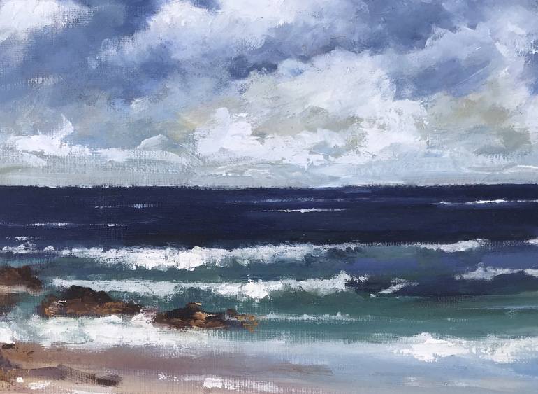 Original Impressionism Seascape Painting by Swarup Dandapat