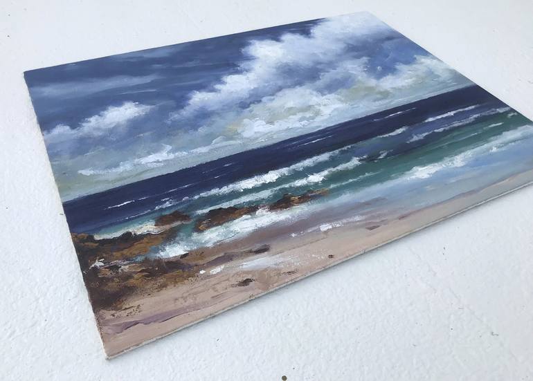 Original Impressionism Seascape Painting by Swarup Dandapat