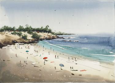 Original Impressionism Beach Paintings by Swarup Dandapat