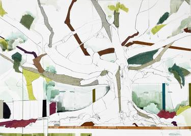 Original Tree Collage by Jill Lear