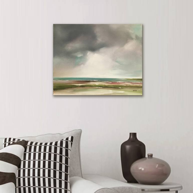 Original Abstract Seascape Painting by Mullo Art