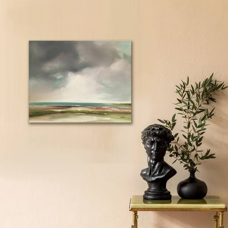 Original Abstract Seascape Painting by Mullo Art