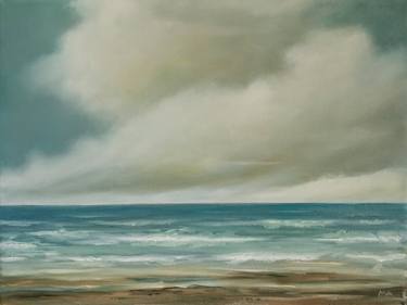 On The Shores Of Tomorrow - Original Seascape Oil Painting thumb