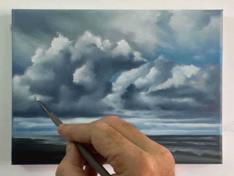 Original Classicism Seascape Painting by Mullo Art