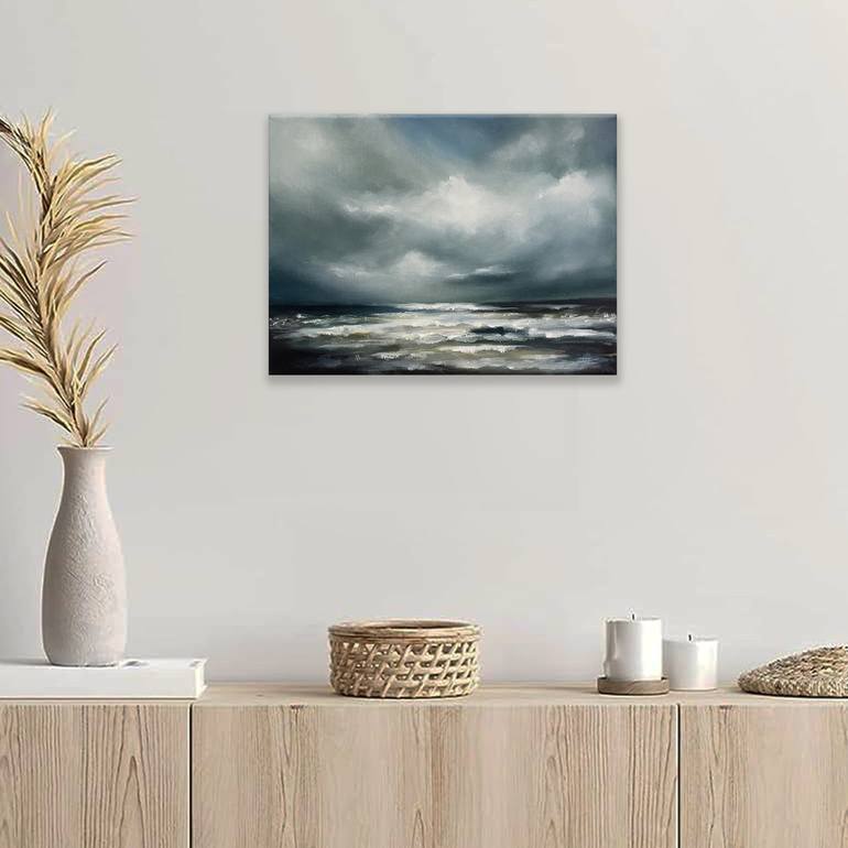 Original Abstract Seascape Painting by Mullo Art