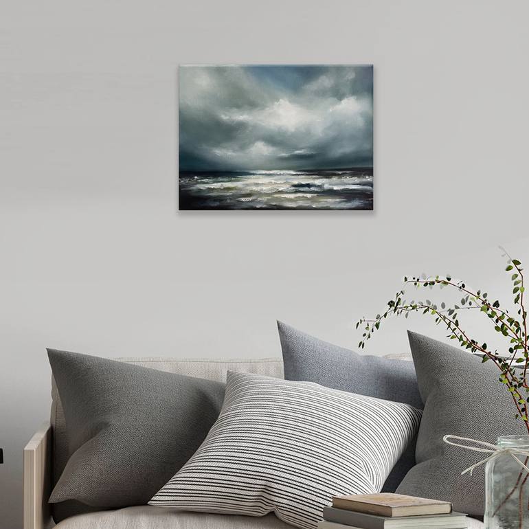 Original Abstract Seascape Painting by Mullo Art