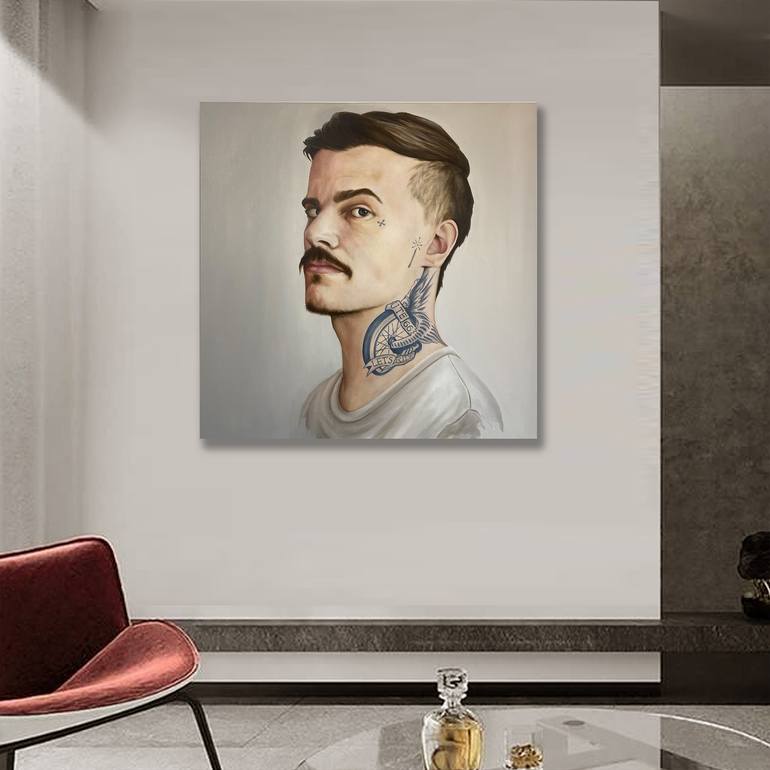 Original Portraiture People Painting by Mullo Art