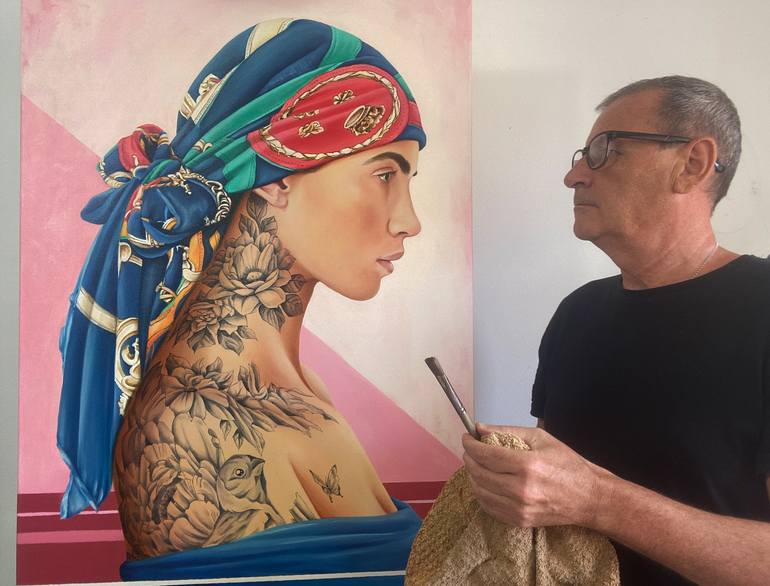 Original Classicism People Painting by Mullo Art