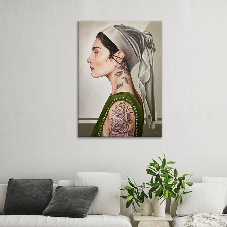 Original Classicism People Painting by Mullo Art