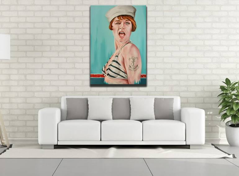 Original Fine Art Portrait Painting by MULLO Art