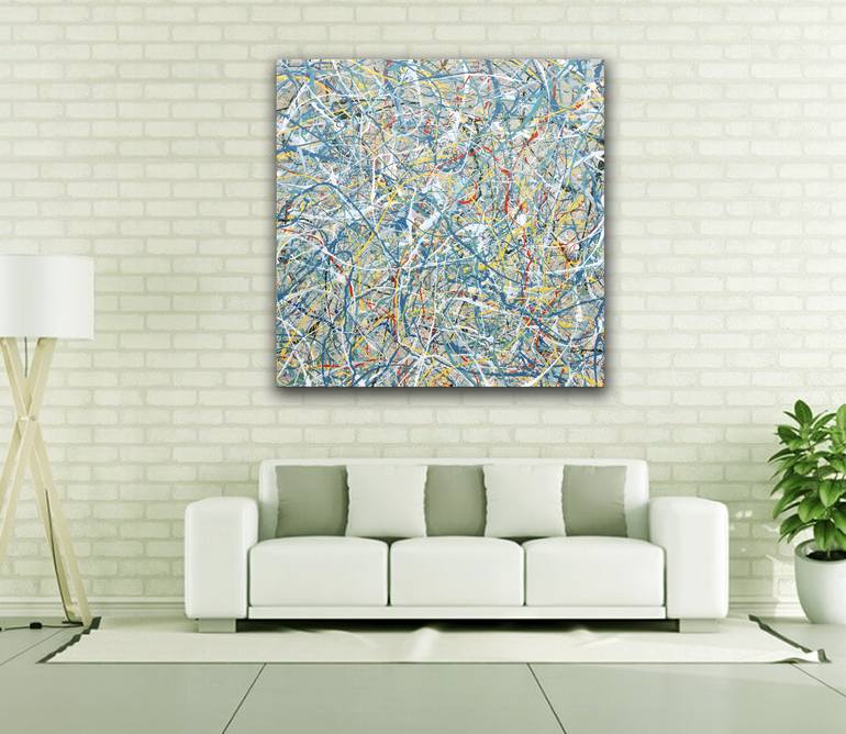 Original Abstract Expressionism Abstract Painting by Mullo Art