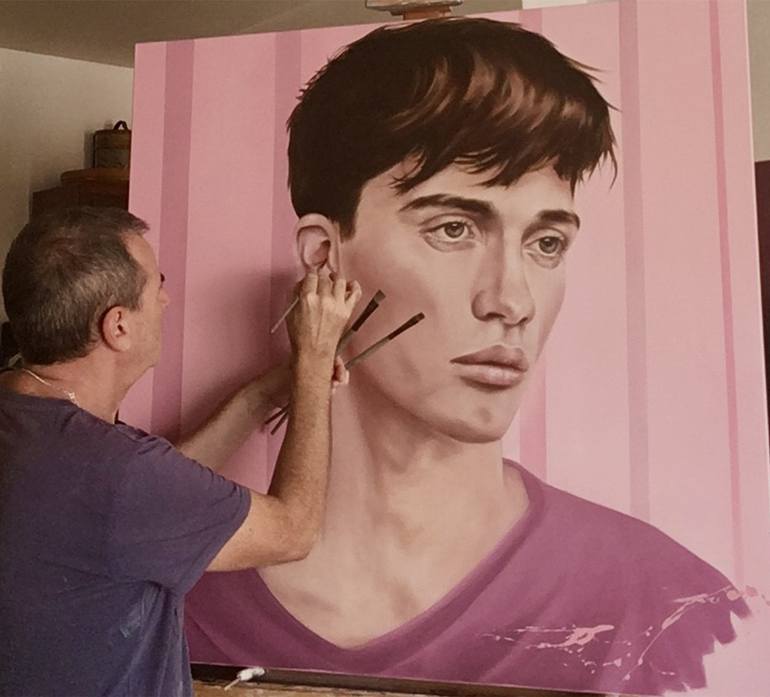 Original Figurative People Painting by Mullo Art