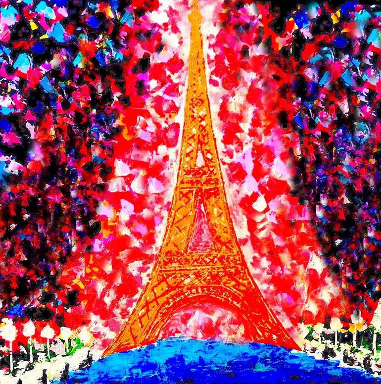 Eiffel Tower Painting by Yelena Wilson | Saatchi Art