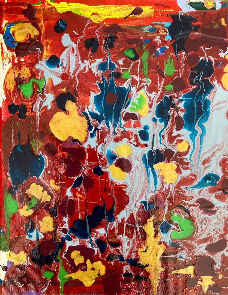 Original Abstract Expressionism Abstract Painting by Aynur Karaman