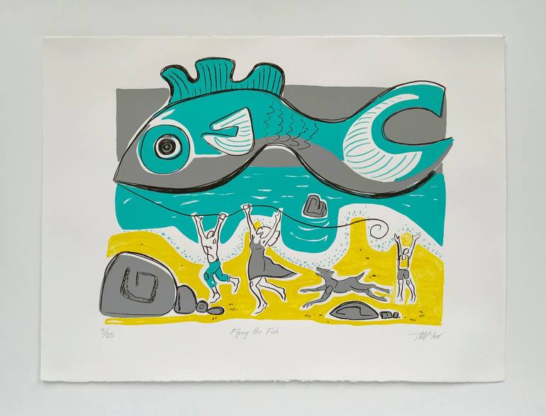 Flying the Fish 3/25 | Limited Edition Screenprint Printmaking by ...