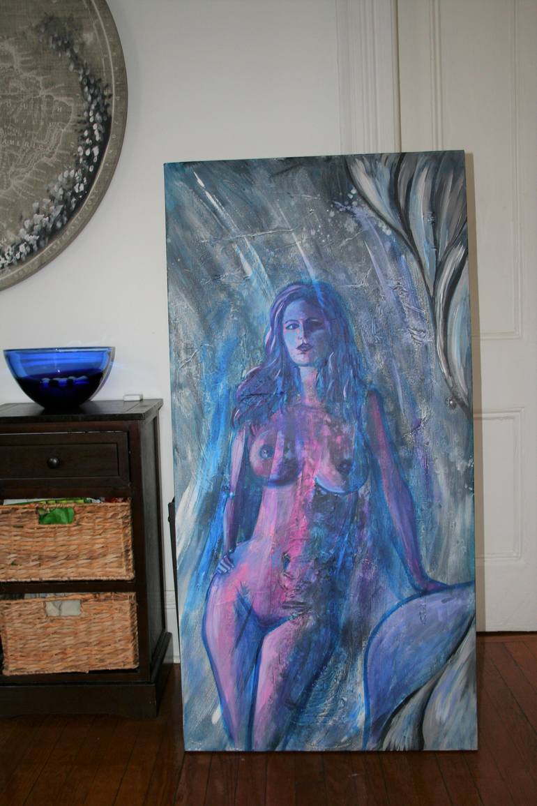 Original Expressionism Nude Painting by Aleksandra Cherepanova