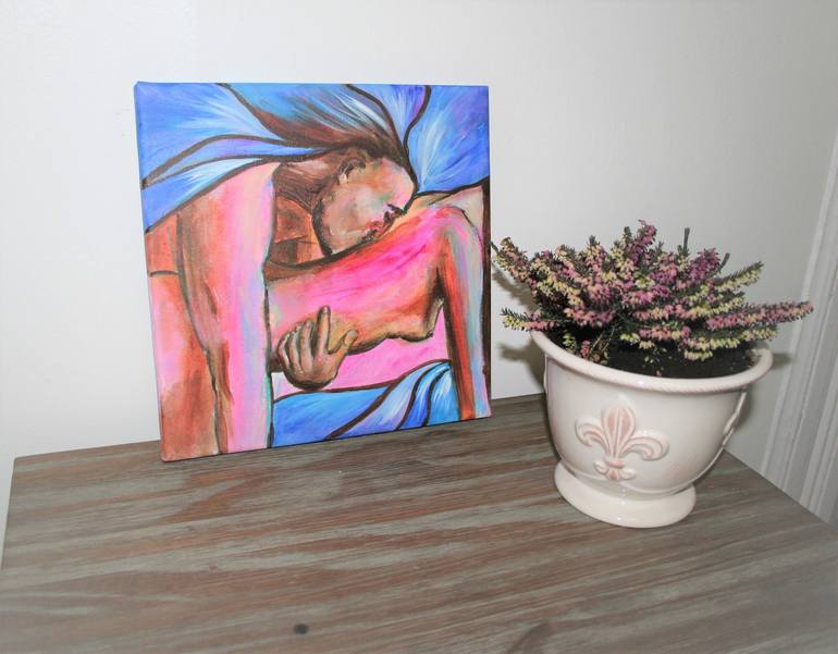 Original Expressionism Erotic Painting by Aleksandra Cherepanova