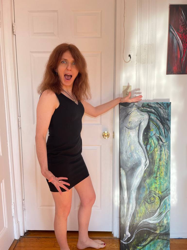 Original Expressionism Nude Painting by Aleksandra Cherepanova