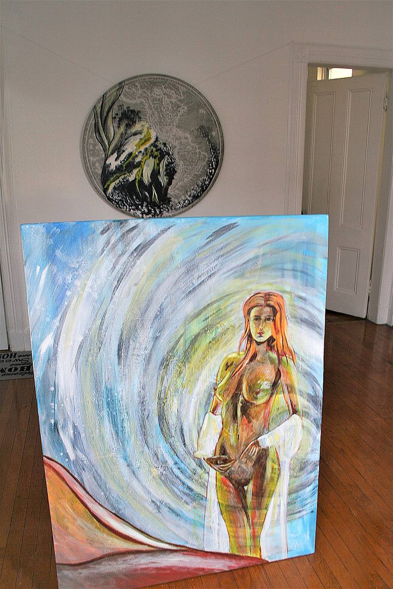 Original Expressionism Nude Painting by Aleksandra Cherepanova