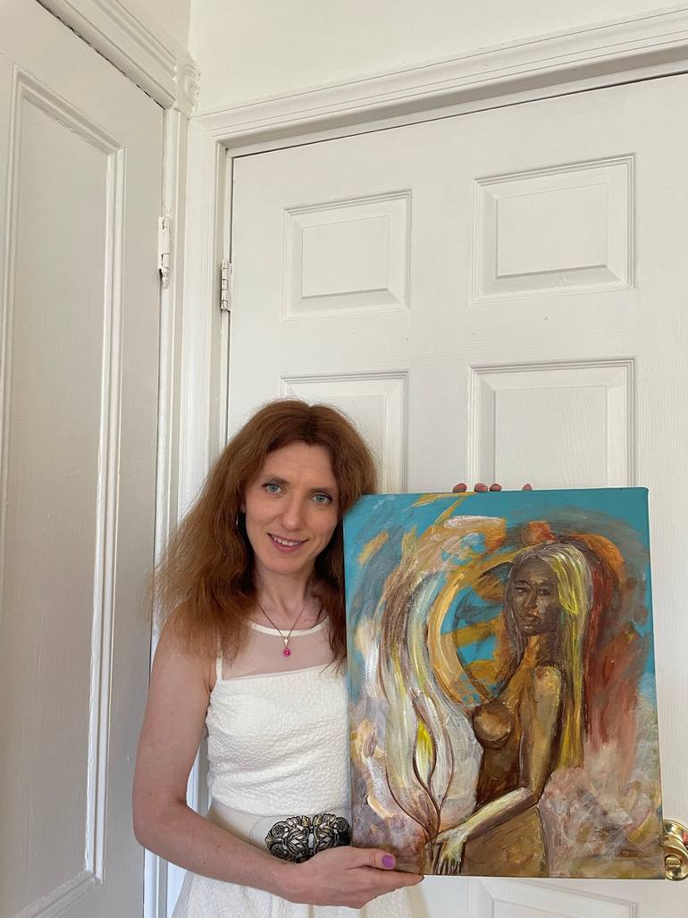 Original Contemporary Nude Painting by Aleksandra Cherepanova