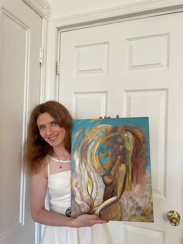 Original Contemporary Nude Painting by Aleksandra Cherepanova